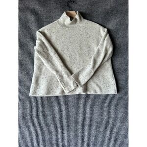 Everlane Wool Cashmere Mock Neck  Donegal Confetti Relaxed Cropped Sweater S